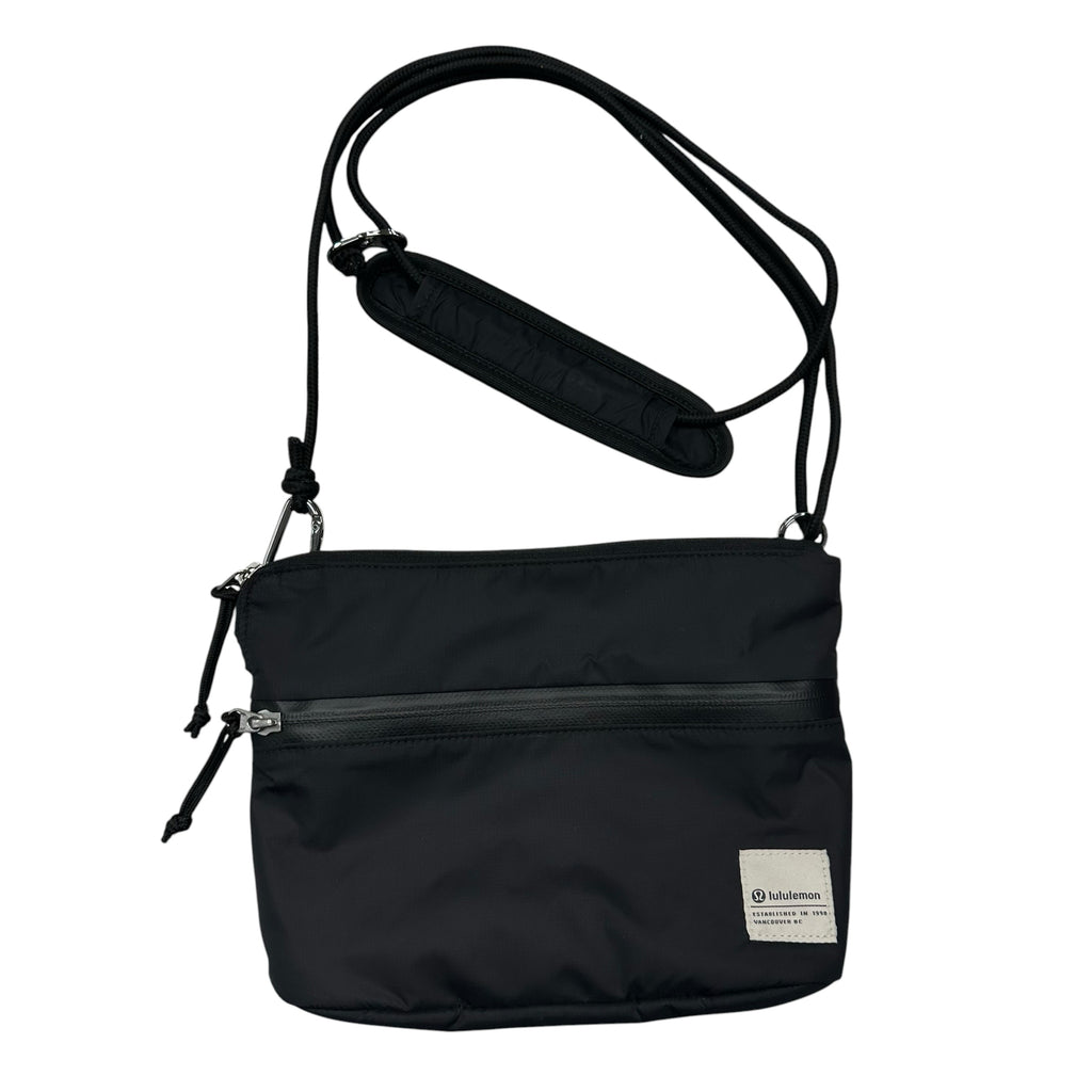 lululemon patch logo crossbody bag Lululemon Black Patch Logo Crossbody Bag – The Kids Shoppe Windsor