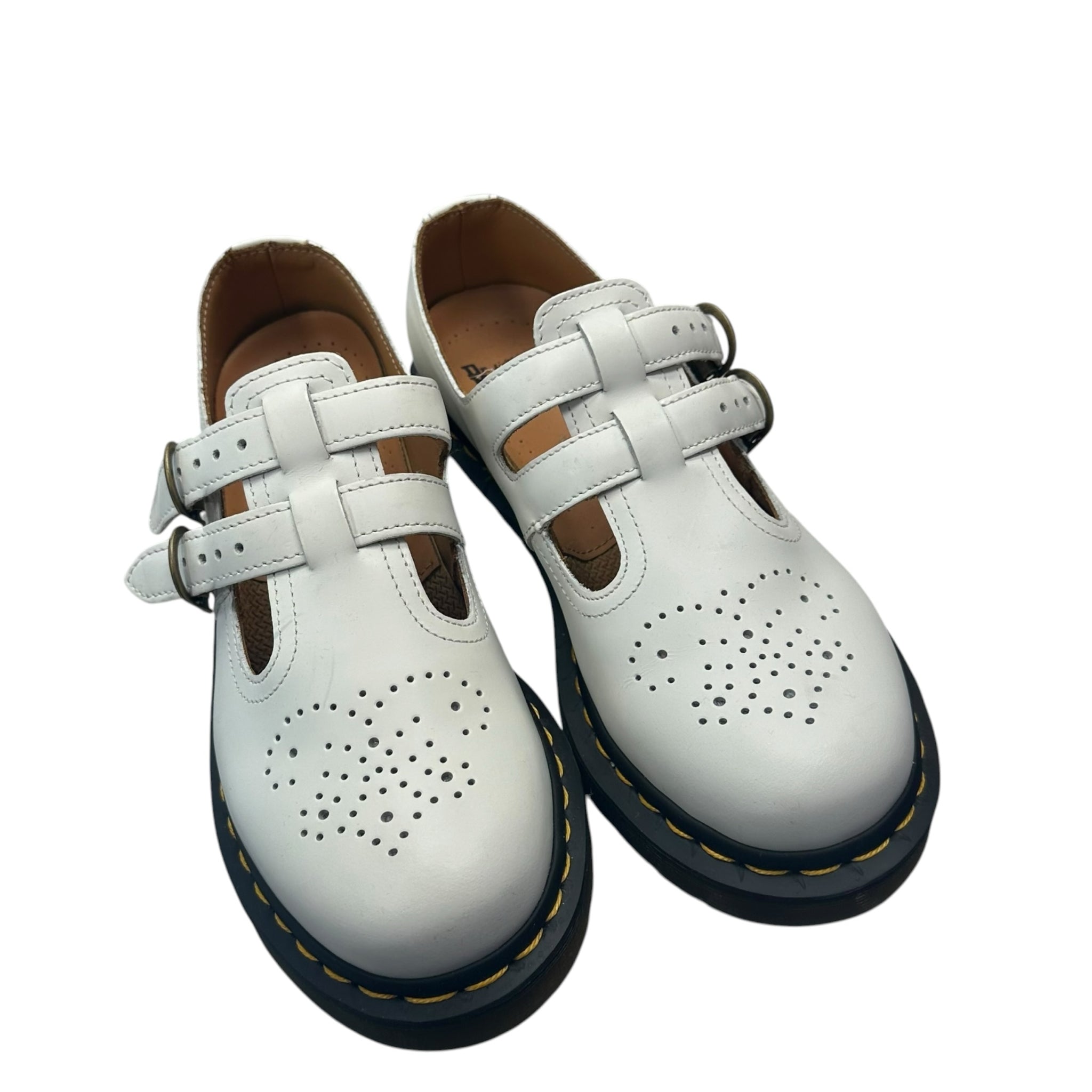 Dr Martens 8065 Smooth Leather Mary Jane White Shoes Women Size 7