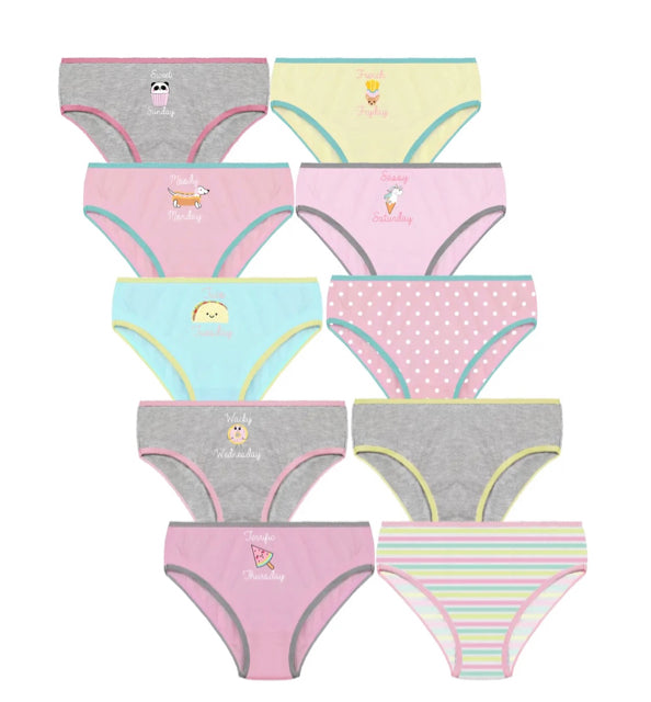 Kensie Girl's 10 PK Panties - Days of the Week (size 12) – The Kids Shoppe  Windsor