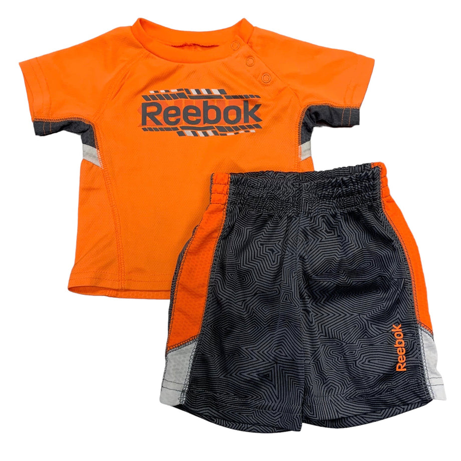 Reebok Clothing Boy's Orange Short Set Infant Size 6-9 Months